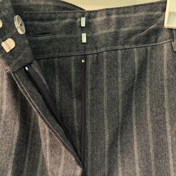 Worthington Women’s Dark Gray High Rise Straight Leg Pinstripe Dress Pants - Picture 4 of 7
